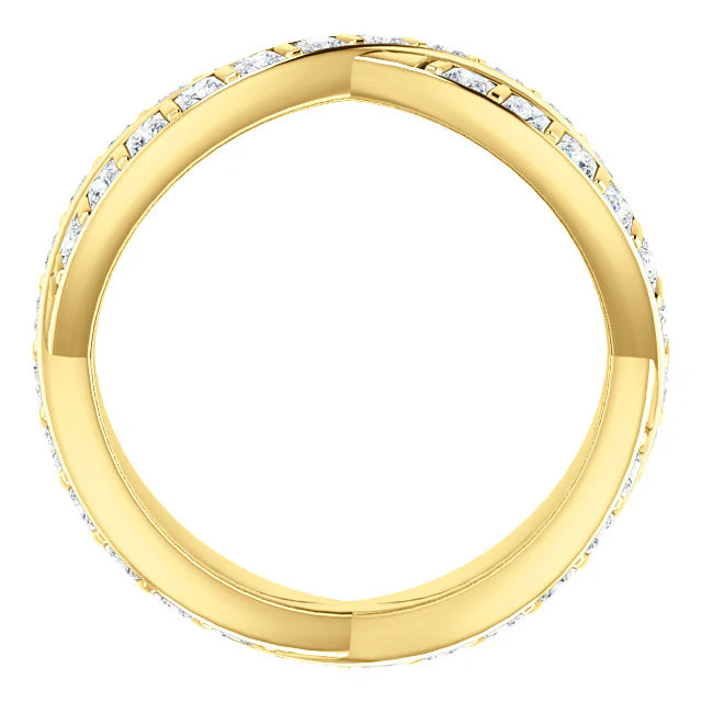 Cubic Zirconia Anniversary Ring Band, Style 05-39 (Inifinity Inspired Round or Square Eternity Band) - Image 12