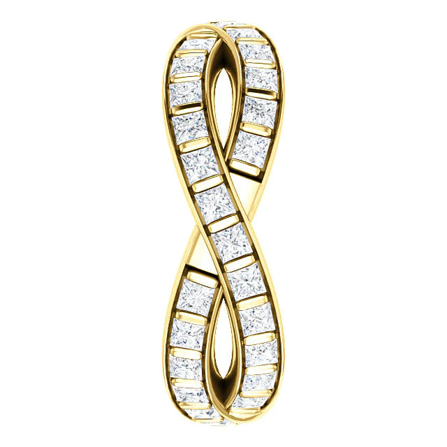 Cubic Zirconia Anniversary Ring Band, Style 05-39 (Inifinity Inspired Round or Square Eternity Band) - Image 14