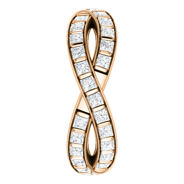 Cubic Zirconia Anniversary Ring Band, Style 05-39 (Inifinity Inspired Round or Square Eternity Band) - Image 20