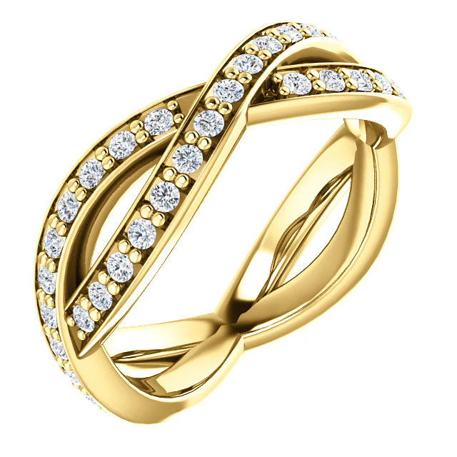 Cubic Zirconia Anniversary Ring Band, Style 05-39 (Inifinity Inspired Round or Square Eternity Band) - Image 8