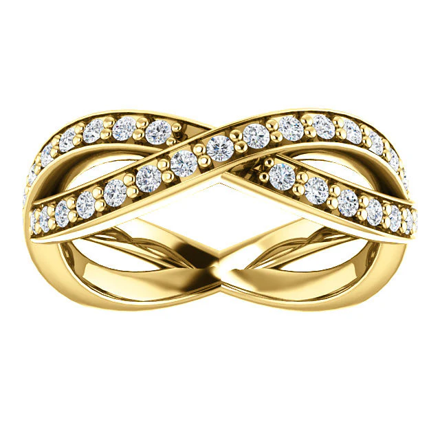 Cubic Zirconia Anniversary Ring Band, Style 05-39 (Inifinity Inspired Round or Square Eternity Band) - Image 9