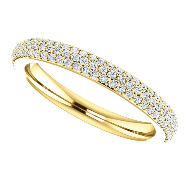 Cubic Zirconia Anniversary Ring Band, Style 05-20 (0.50 TCW Round Pave) - Image 13