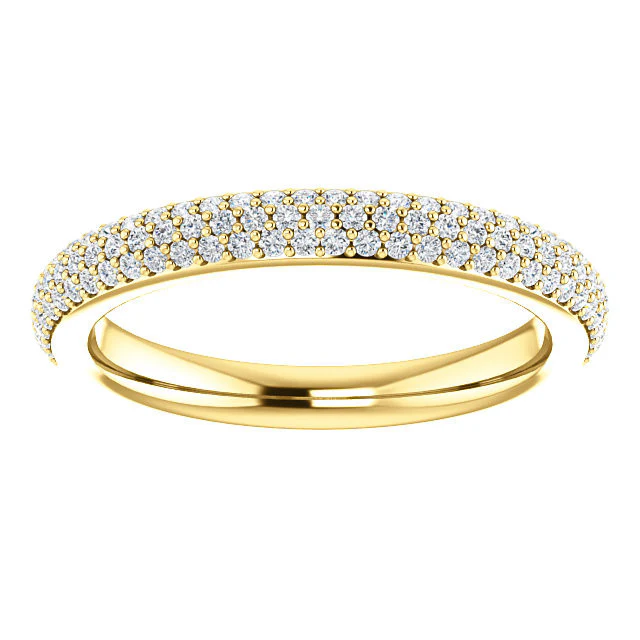 Cubic Zirconia Anniversary Ring Band, Style 05-20 (0.50 TCW Round Pave) - Image 8
