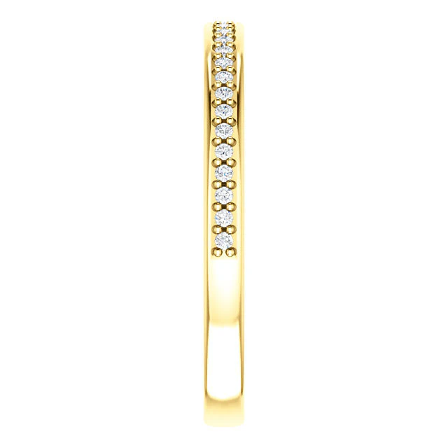 Cubic Zirconia Anniversary Ring Band, Style 03-86 (0.15 TCW Round Prong) - Image 11