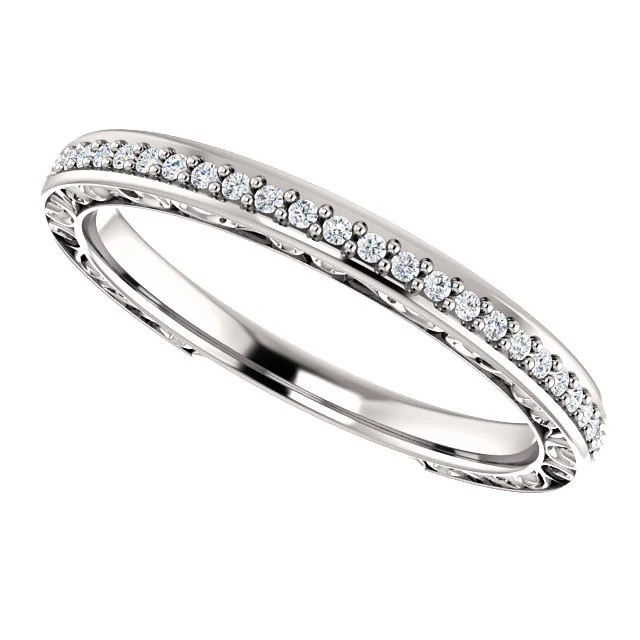 Cubic Zirconia Anniversary Ring Band, Style 03-86 (0.15 TCW Round Prong) - Image 12