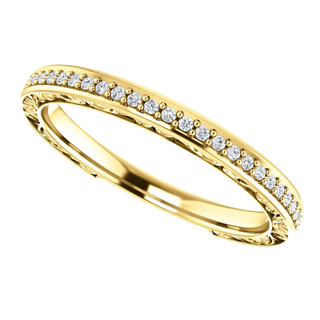 Cubic Zirconia Anniversary Ring Band, Style 03-86 (0.15 TCW Round Prong) - Image 13