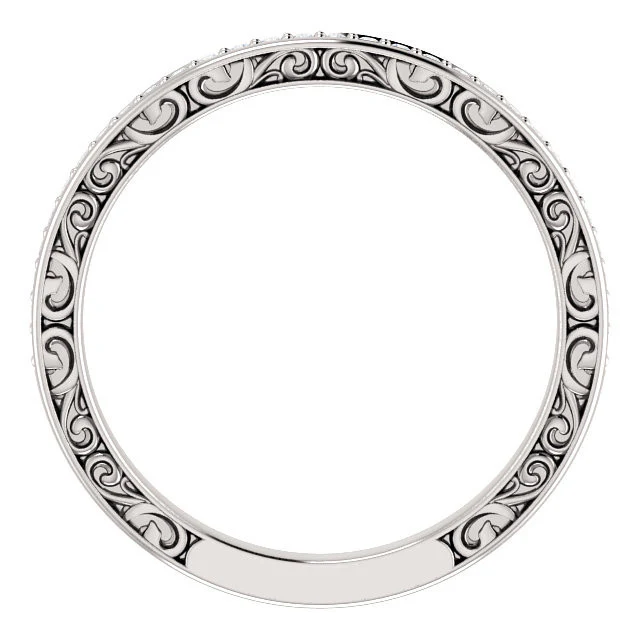 Cubic Zirconia Anniversary Ring Band, Style 03-86 (0.15 TCW Round Prong) - Image 5