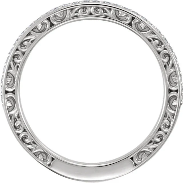 Cubic Zirconia Anniversary Ring Band, Style 03-86 (0.15 TCW Round Prong) - Image 6