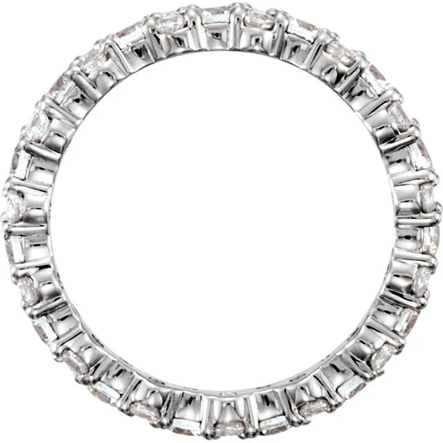 Cubic Zirconia Anniversary Ring Band, Style 04-37 (1.75 TCW Round Eternity) - Image 3
