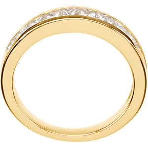 Cubic Zirconia Anniversary Ring Band, Style 05-26 (1.10 TCW Princess Channel) - Image 4