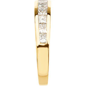 Cubic Zirconia Anniversary Ring Band, Style 05-26 (1.10 TCW Princess Channel) - Image 5