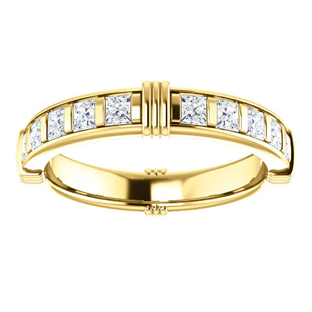 Cubic Zirconia Anniversary Ring, Style 03-94 (Customizable Round or Princess Eternity Band) - Image 12
