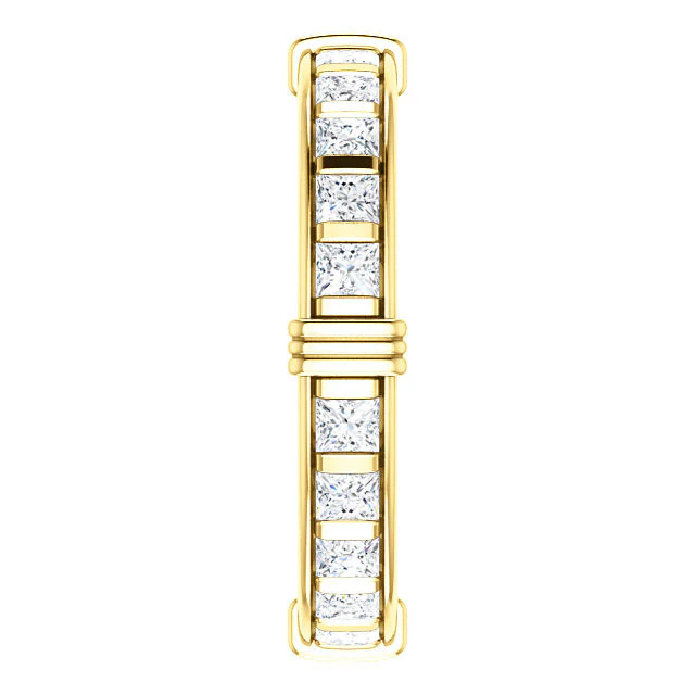 Cubic Zirconia Anniversary Ring, Style 03-94 (Customizable Round or Princess Eternity Band) - Image 13