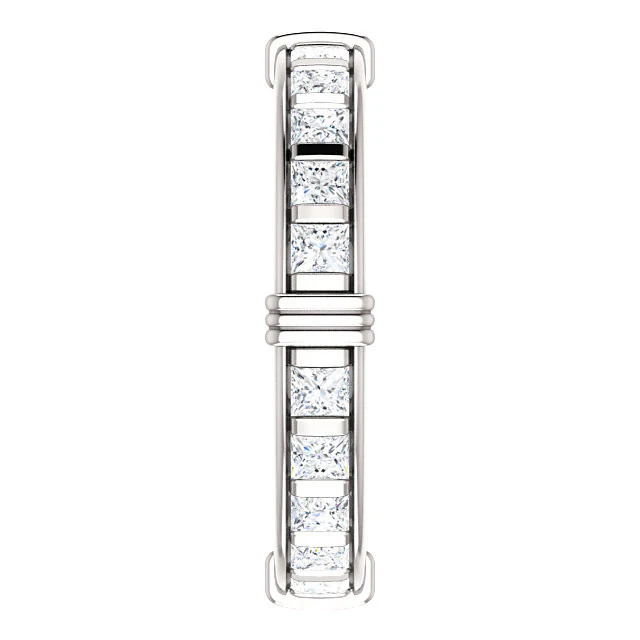 Cubic Zirconia Anniversary Ring, Style 03-94 (Customizable Round or Princess Eternity Band) - Image 9