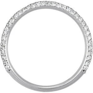 Cubic Zirconia Anniversary Ring Band, Style 04-20 (0.60 TCW Round Pave Band) - Image 3