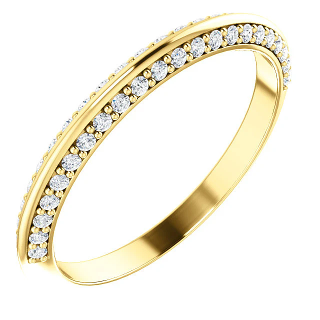 Cubic Zirconia Anniversary Ring Band, Style 121-811 Round Pave (0.25 TCW) - Image 10