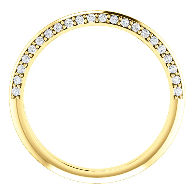 Cubic Zirconia Anniversary Ring Band, Style 121-811 Round Pave (0.25 TCW) - Image 11