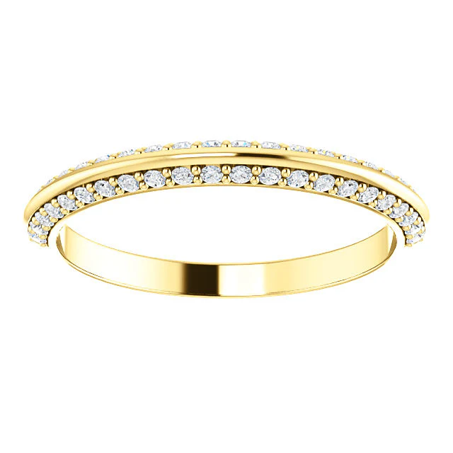 Cubic Zirconia Anniversary Ring Band, Style 121-811 Round Pave (0.25 TCW) - Image 12