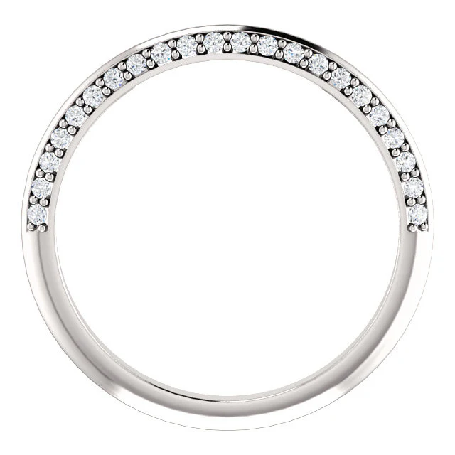 Cubic Zirconia Anniversary Ring Band, Style 121-811 Round Pave (0.25 TCW) - Image 3