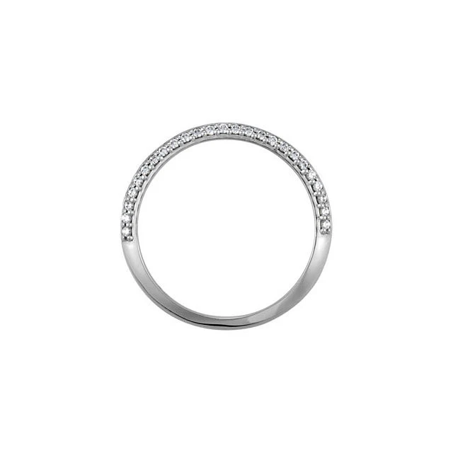 Cubic Zirconia Anniversary Ring Band, Style 121-811 Round Pave (0.25 TCW) - Image 6