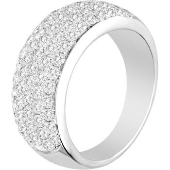 Cubic Zirconia Anniversary Ring Band, Style 1537 (Five Row Round Cut Wide Band) - Image 3