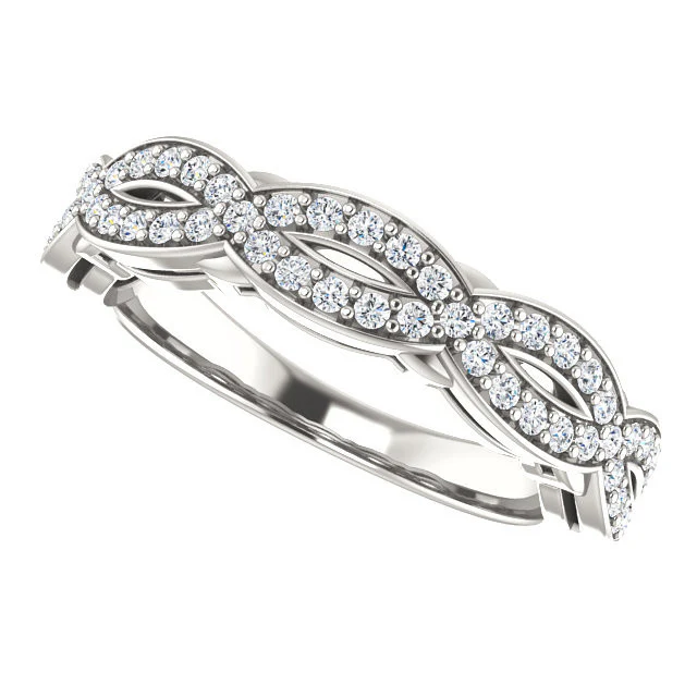 Cubic Zirconia Anniversary Ring Band, Style 04-00 (0.56 TCW Infinity Pave) - Image 10