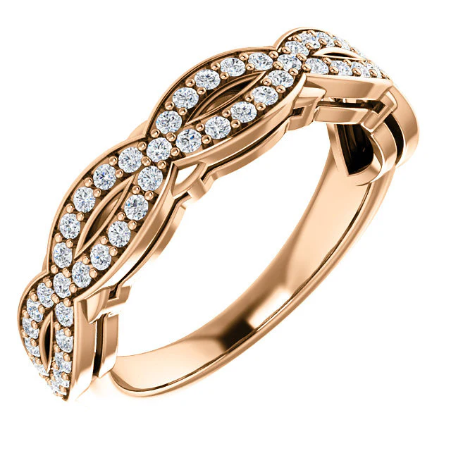 Cubic Zirconia Anniversary Ring Band, Style 04-00 (0.56 TCW Infinity Pave) - Image 3
