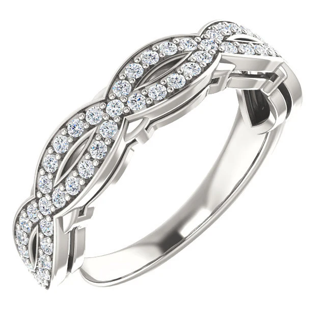 Cubic Zirconia Anniversary Ring Band, Style 04-00 (0.56 TCW Infinity Pave) - Image 4