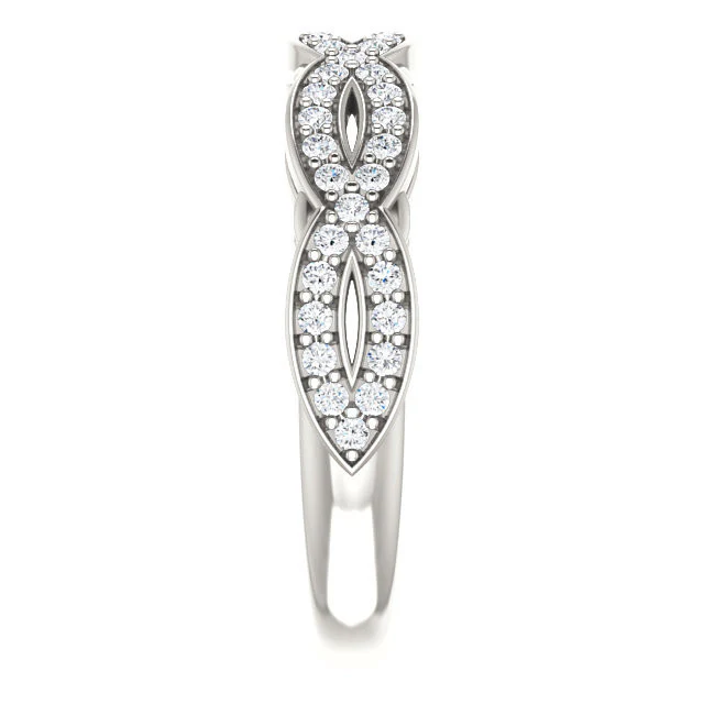 Cubic Zirconia Anniversary Ring Band, Style 04-00 (0.56 TCW Infinity Pave) - Image 8