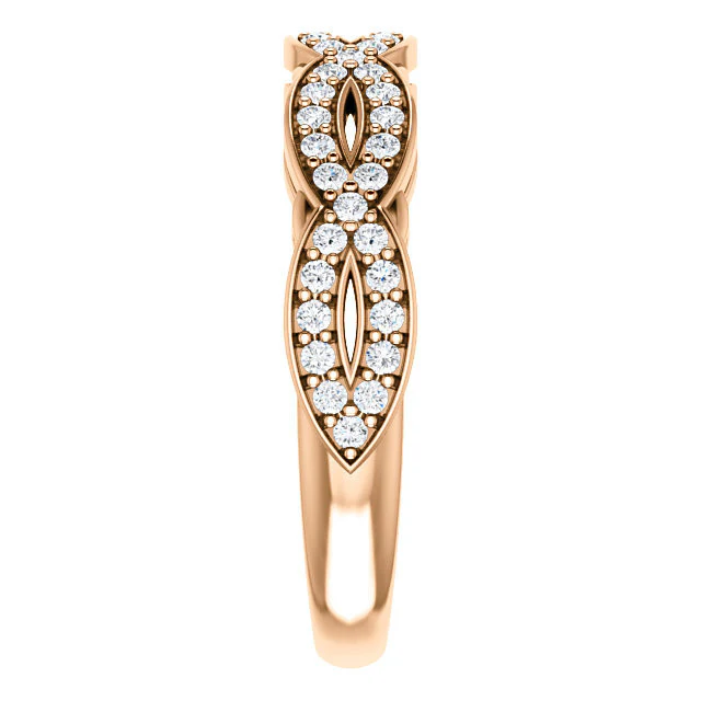 Cubic Zirconia Anniversary Ring Band, Style 04-00 (0.56 TCW Infinity Pave) - Image 9