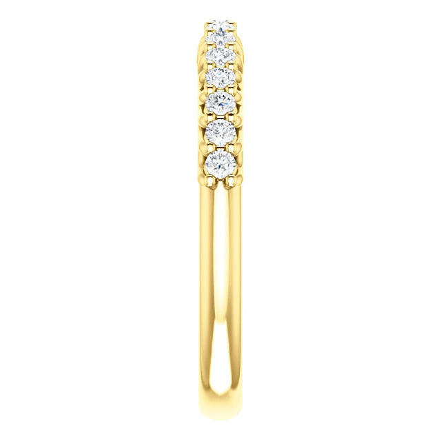 Cubic Zirconia Anniversary Ring Band, Style 05-33 (Customizable Round Prong) - Image 10