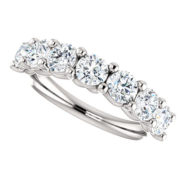 Cubic Zirconia Anniversary Ring Band, Style 05-33 (Customizable Round Prong) - Image 11