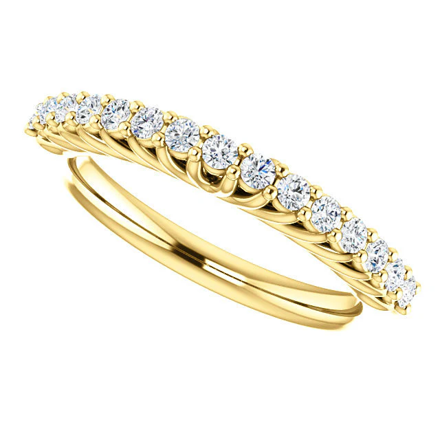 Cubic Zirconia Anniversary Ring Band, Style 05-33 (Customizable Round Prong) - Image 12