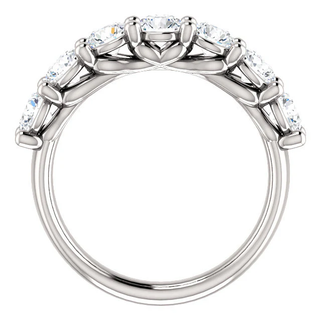 Cubic Zirconia Anniversary Ring Band, Style 05-33 (Customizable Round Prong) - Image 5