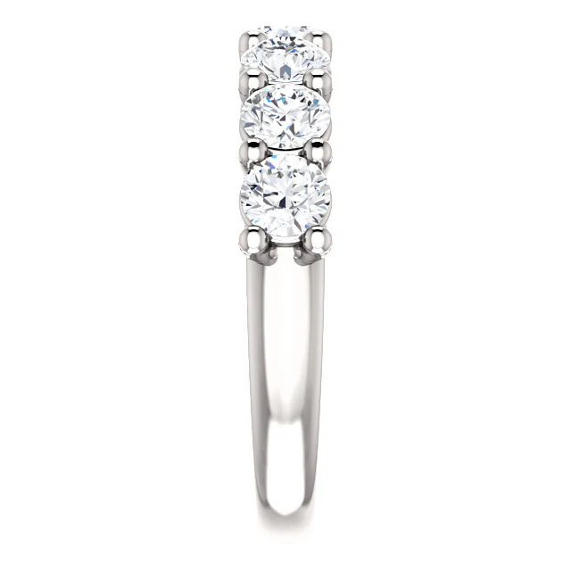 Cubic Zirconia Anniversary Ring Band, Style 05-33 (Customizable Round Prong) - Image 9