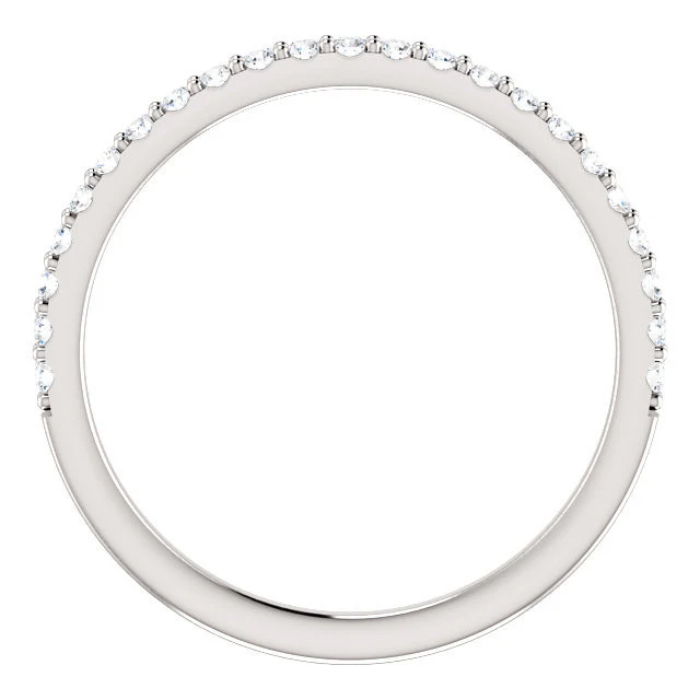 Cubic Zirconia Anniversary Ring Band, Style 122-147 (Round Cut Pave) - Image 2