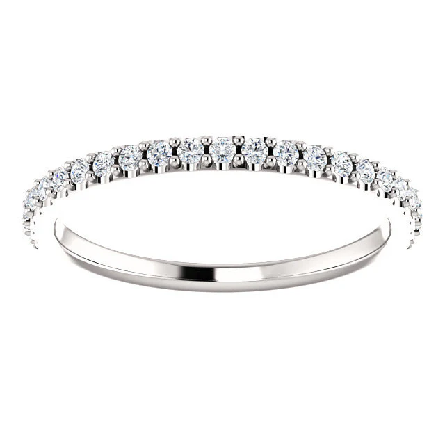 Cubic Zirconia Anniversary Ring Band, Style 122-147 (Round Cut Pave) - Image 3