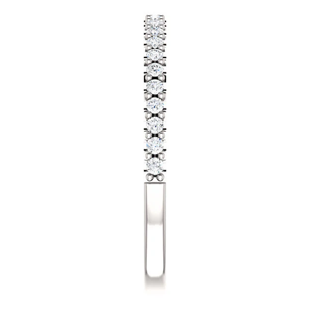 Cubic Zirconia Anniversary Ring Band, Style 122-147 (Round Cut Pave) - Image 4