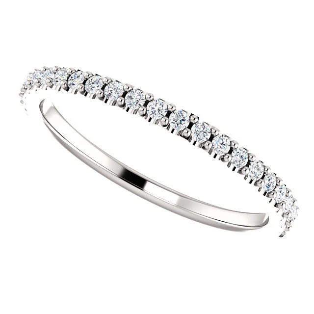 Cubic Zirconia Anniversary Ring Band, Style 122-147 (Round Cut Pave) - Image 5
