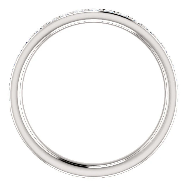 Cubic Zirconia Anniversary Ring Band, Style 04-26 (0.57 TCW Princess Channel Bar) - Image 3