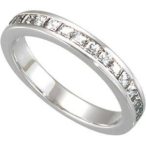 Cubic Zirconia Anniversary Ring Band, Style 121-593 (1.02 TCW Princess Channel) - Image 6