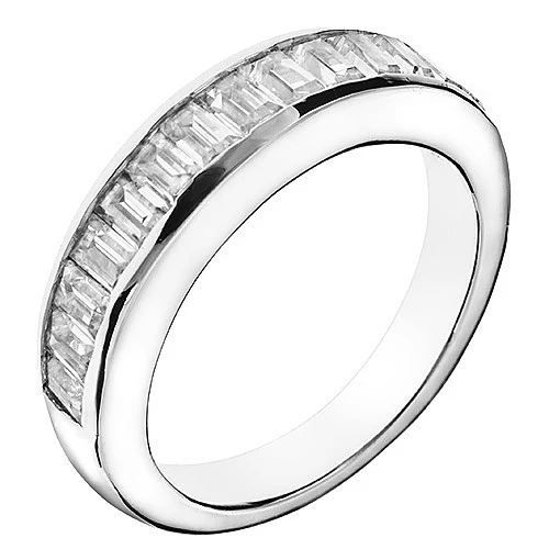 A Cubic Zirconia Anniversary Ring Band, Style 05-06 (1.50 TCW Baguette Channel) - Image 4