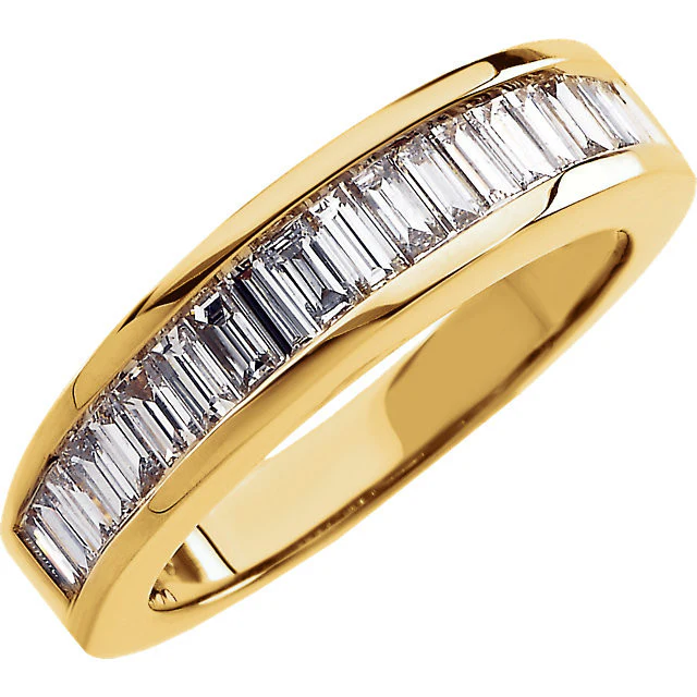 A Cubic Zirconia Anniversary Ring Band, Style 05-06 (1.50 TCW Baguette Channel) - Image 6