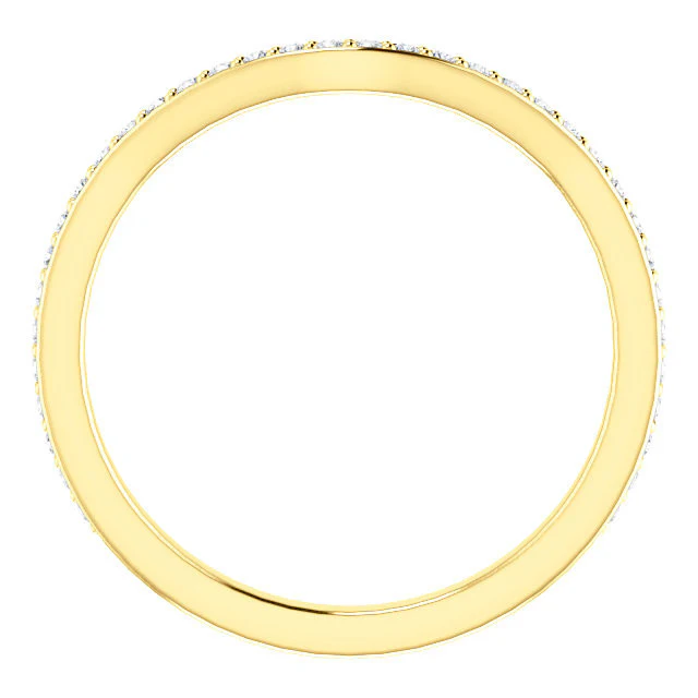 CZ Wedding Set, Style 038 feat The Rosalyn engagement ring (Customizable Round Channel) - Image 10