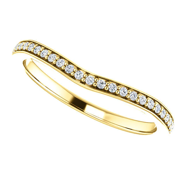 CZ Wedding Set, Style 038 feat The Rosalyn engagement ring (Customizable Round Channel) - Image 18