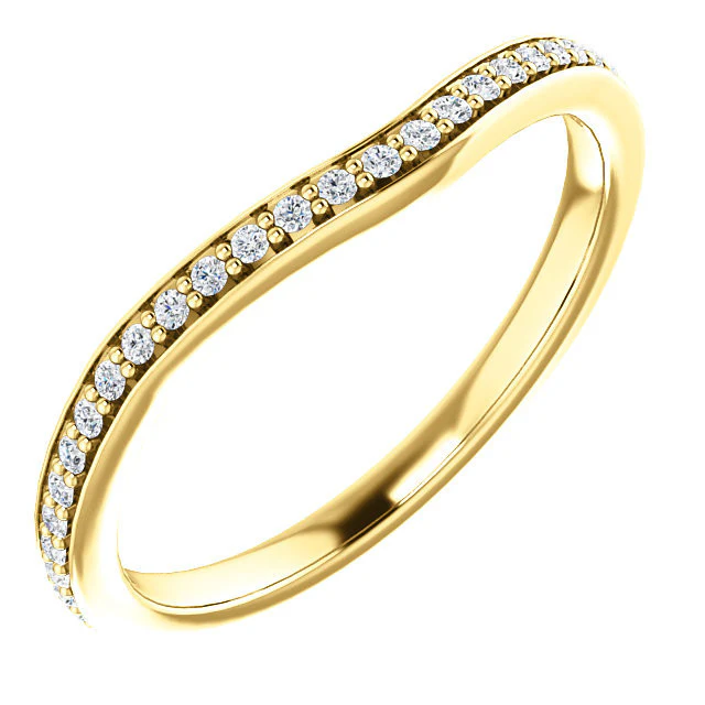 CZ Wedding Set, Style 038 feat The Rosalyn engagement ring (Customizable Round Channel) - Image 8