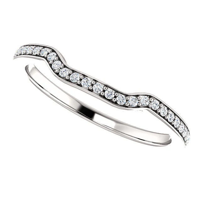 CZ Wedding Set, Style 03-92 feat The Catherine Engagement Ring (Customizable Vented Prong Accents) - Image 11