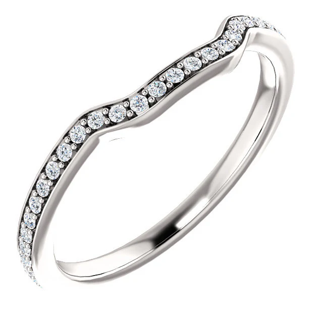 CZ Wedding Set, Style 03-92 feat The Catherine Engagement Ring (Customizable Vented Prong Accents) - Image 5