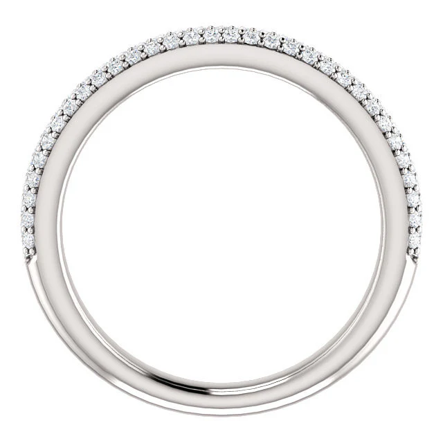 CZ Wedding Set, Style 05-24 feat The Nicole Engagement Ring (Customizable Three-Stone with Round Pave Accents) - Image 8