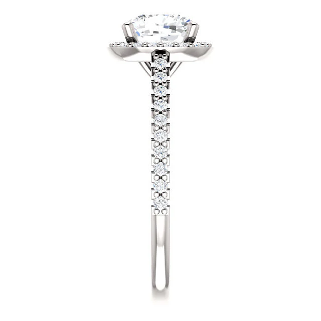 CZ Wedding Set, feat The Monique (Customizable Halo-Style) - Image 12